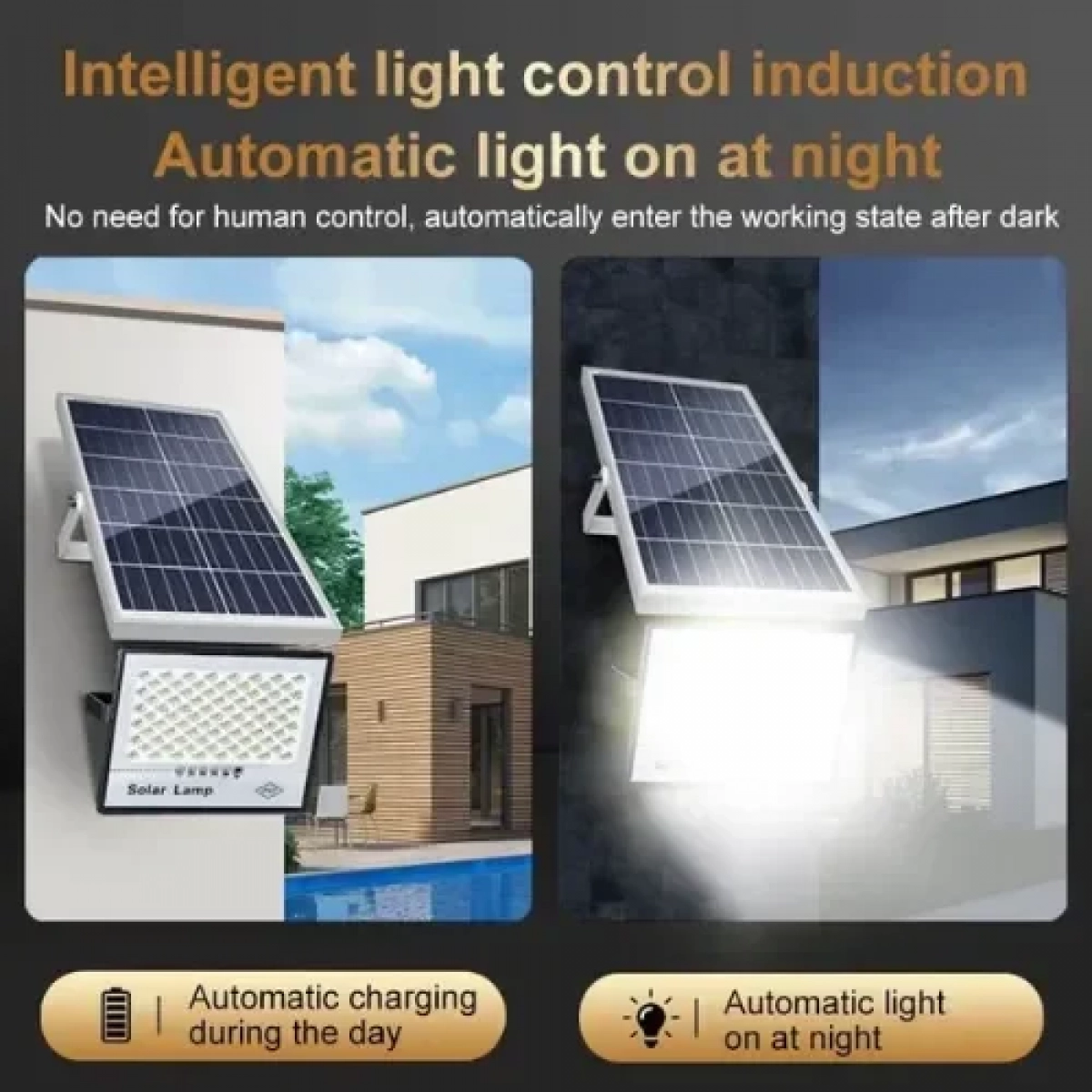 Ηλιακός προβολέας εξωτερικού χώρου 300W IP67 200 led με τηλεχειριστήριο