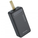 Awei P7K Power Bank 30000mAh με 2 Θύρες USB-C Μαύρο