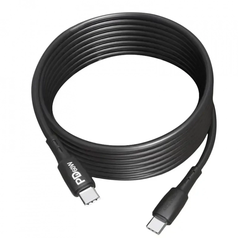 Καλώδιο Ταχείας Φόρτισης Type C to Type C MOXOM MX-CB135 2m Max 60W Μαύρο