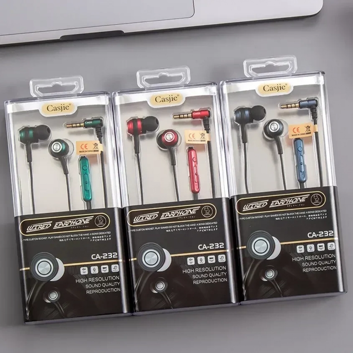 CASJIE – CA-232 Earbuds Handsfree με Βύσμα 3.5mm Πράσινα