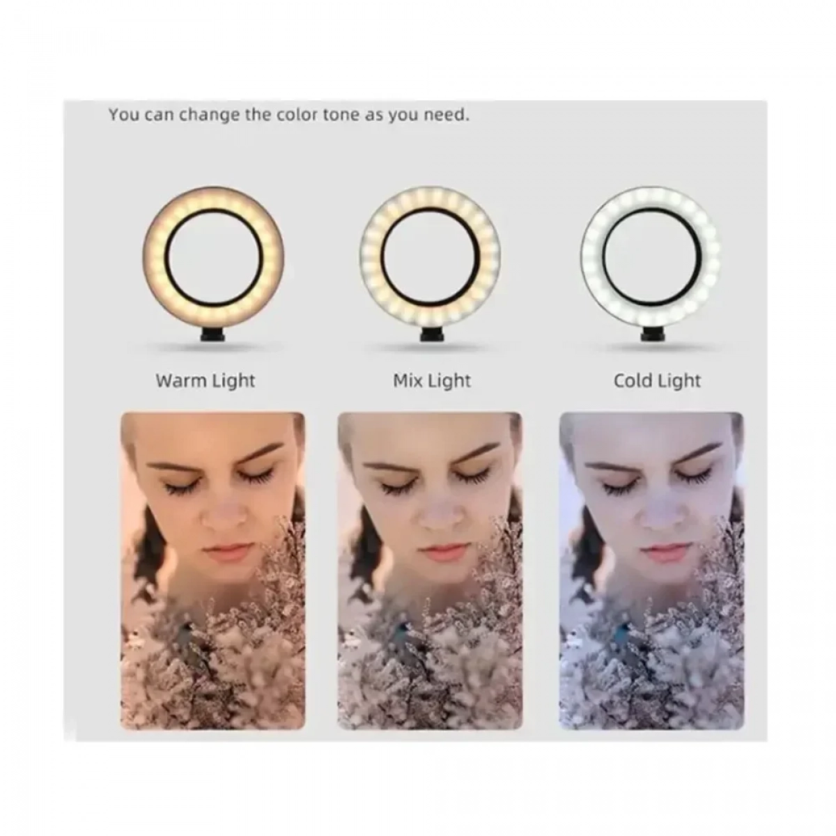Ring Light QX300 30cm με Βάση για Κινητό