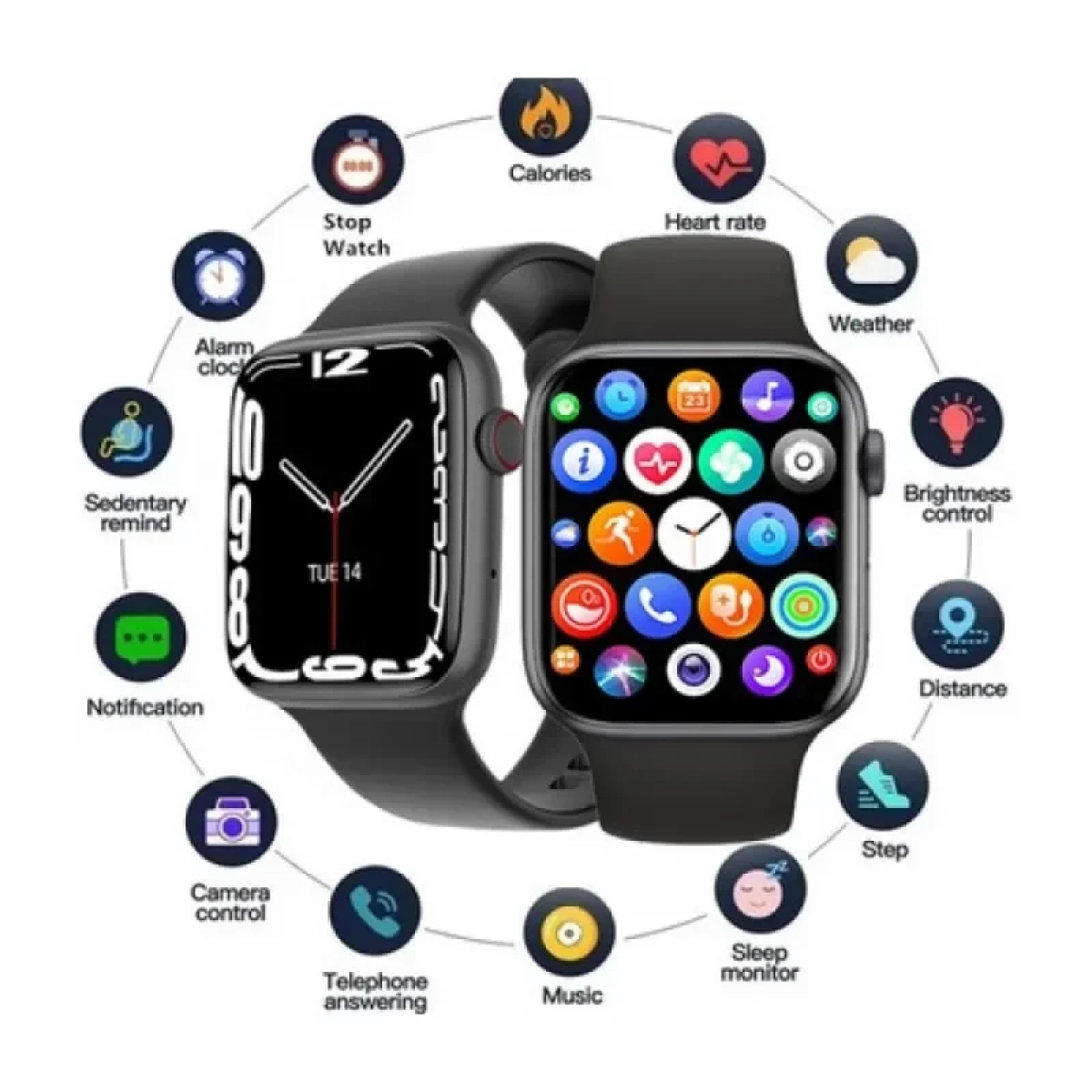 Smartwatch i7 Pro 1.75″ TFT IP68 για iOS/Android Ροζ Χρυσό