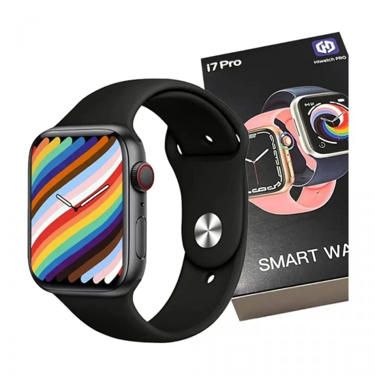Smartwatch i7 Pro 1.75″ TFT IP68 για iOS/Android Μαύρο