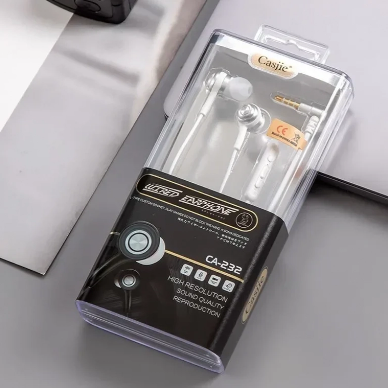 CASJIE – CA-232 Earbuds Handsfree με Βύσμα 3.5mm Λευκό