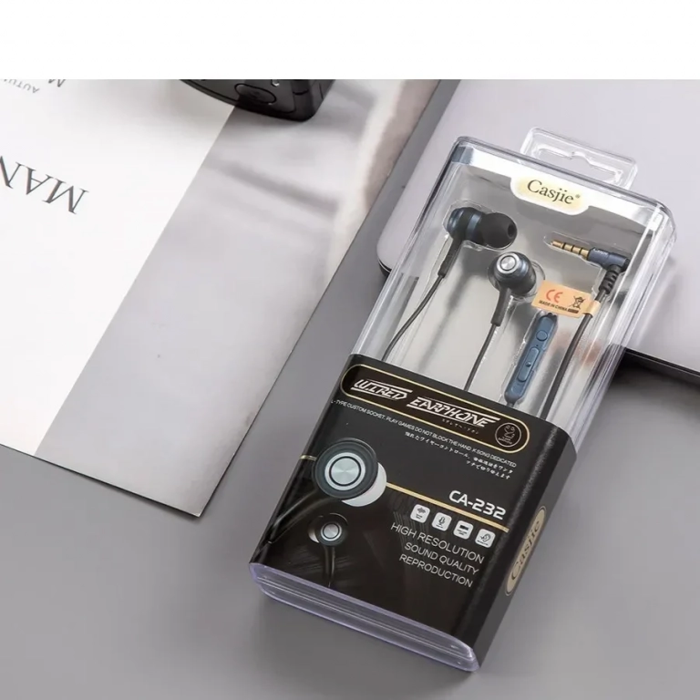CASJIE – CA-232 Earbuds Handsfree με Βύσμα 3.5mm Μπλε