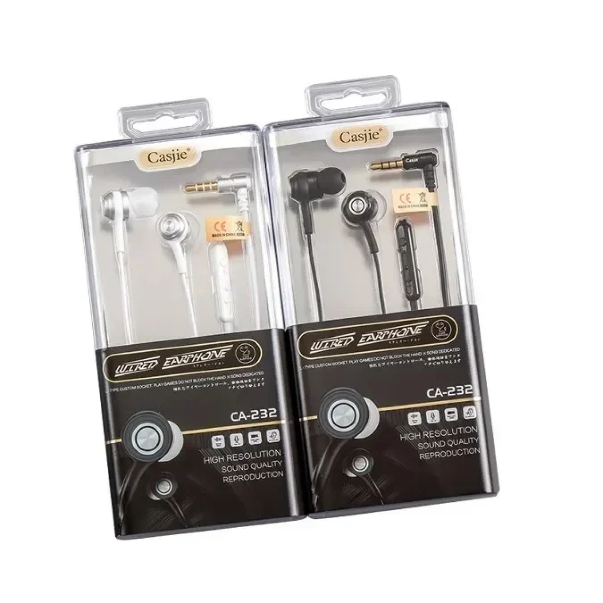 CASJIE – CA-232 Earbuds Handsfree με Βύσμα 3.5mm Μαύρο