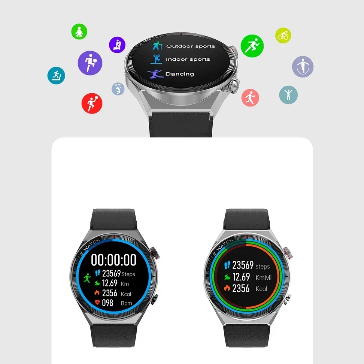 Smartwatch DT3 MATE BLACK για Άνδρες και Γυναίκες