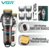 VGR V-699 Επαναφορτιζόμενη Κουρευτική Μηχανή Μαύρη