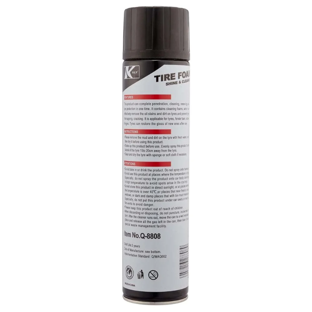 Αφρός καθαρισμού ελαστικών 650ml KLY Q-8808