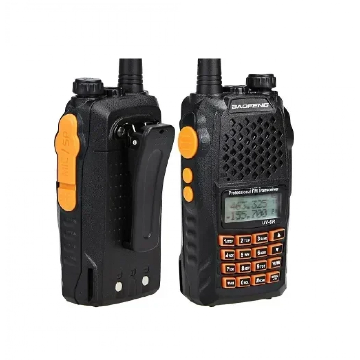 Ασύρματος πομποδέκτης UHF/VHF 5W με μονόχρωμη οθόνη Pofung UV-6R μαύρο - Image 2