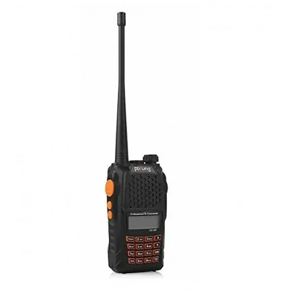 Ασύρματος πομποδέκτης UHF/VHF 5W με μονόχρωμη οθόνη σετ 2 τεμάχια Pofung UV-6R μαύρο