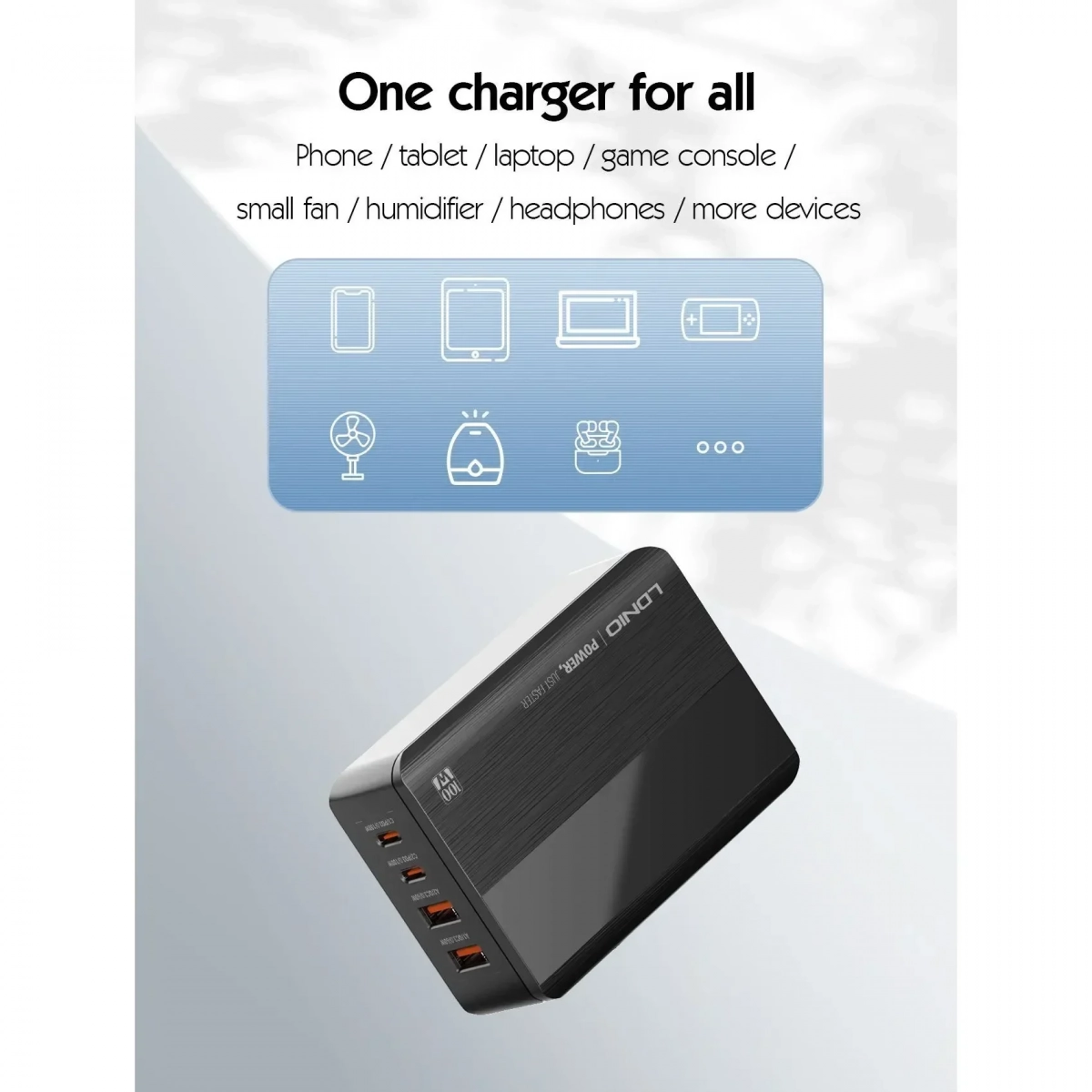 Desktop charger LDNIO GaN A4809C 100W