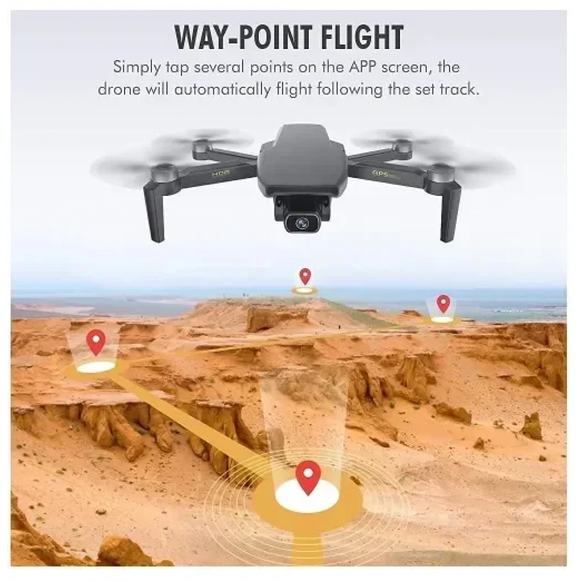 Drone με κάμερα 4K και τηλεχειριστήριο SG108 μαύρο - Image 5