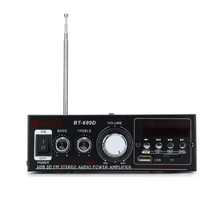 Ενισχυτής με λειτουργία karaoke, bluetooth & LED φωτισμό BT-699D μαύρο