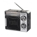 Φορητό ραδιόφωνο με Bluetooth, FM & LED φως EC-1811UBT μαύρο