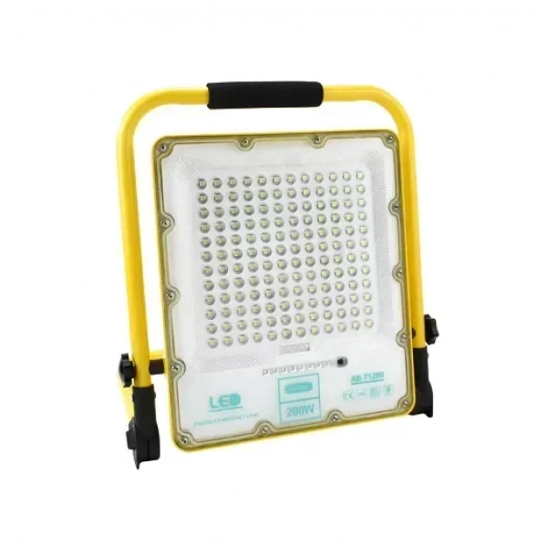Φορητός Επαναφορτιζόμενος Προβολέας 144LED 200W IP66 aerbes AB-T1200