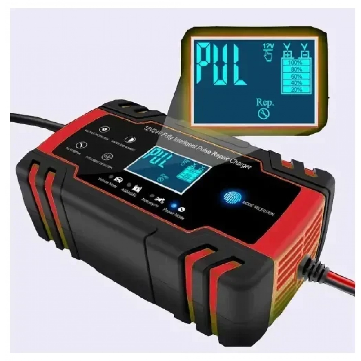 Φορτιστής μπαταρίας αυτοκινήτου 12V - 24V HL 18668-32 - Image 4