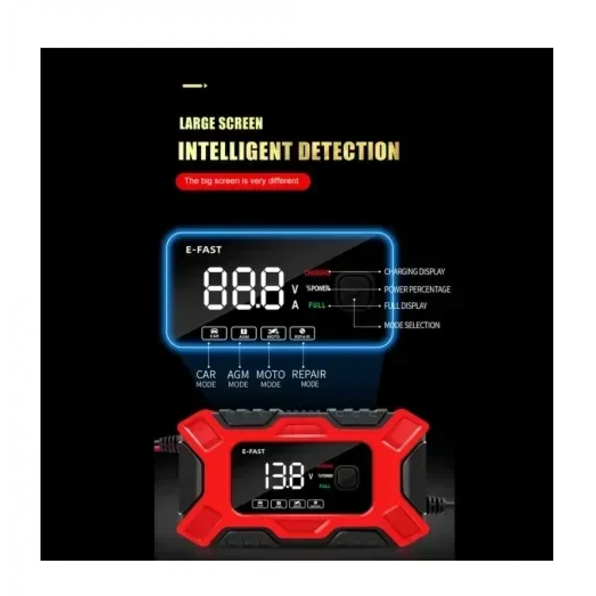 Φορτιστής μπαταρίας αυτοκινήτου 6A 6V - 12V HL18668-29 - Image 6
