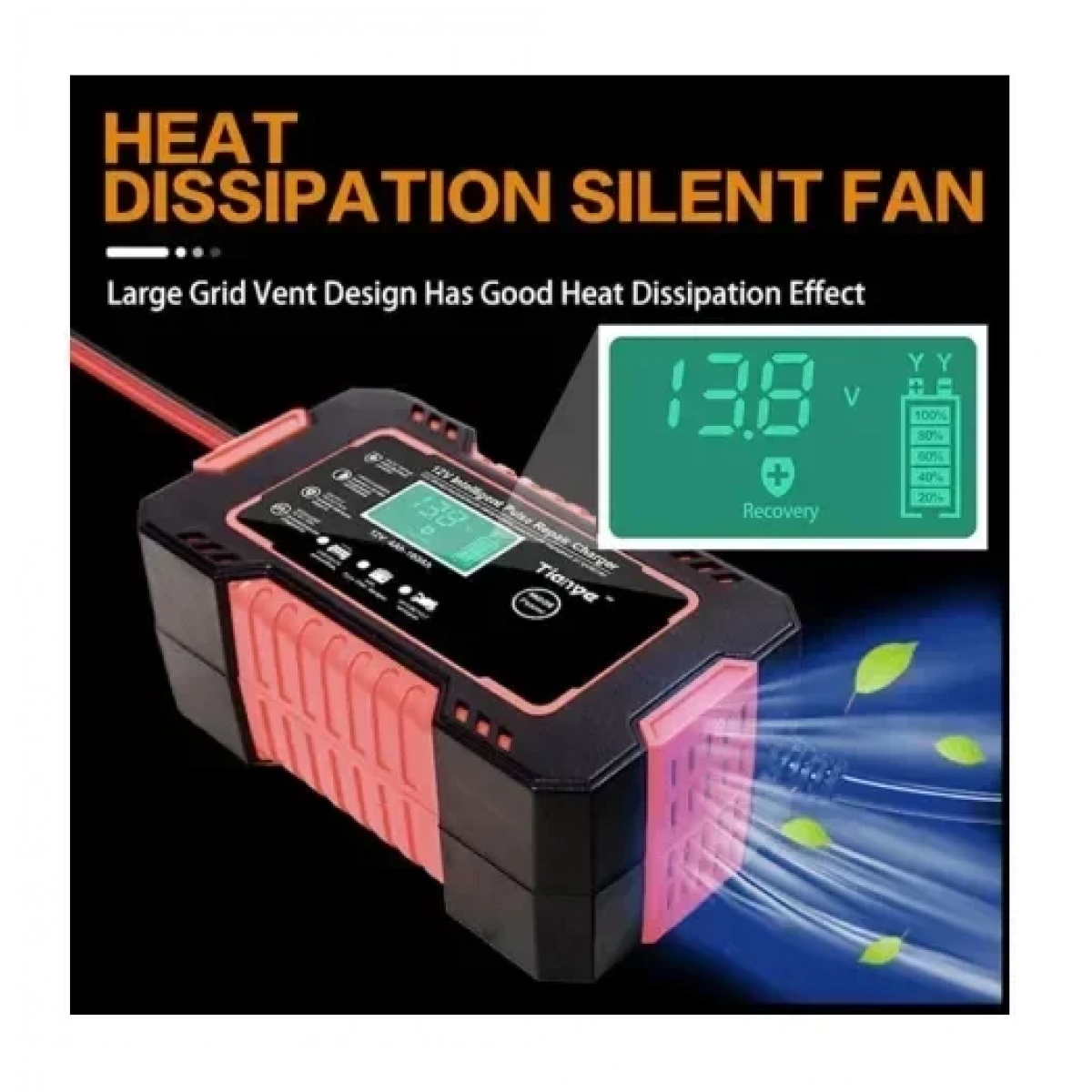 Φορτιστής μπαταρίας αυτοκινήτου 6A 6V - 12V HL18668-30 - Image 2