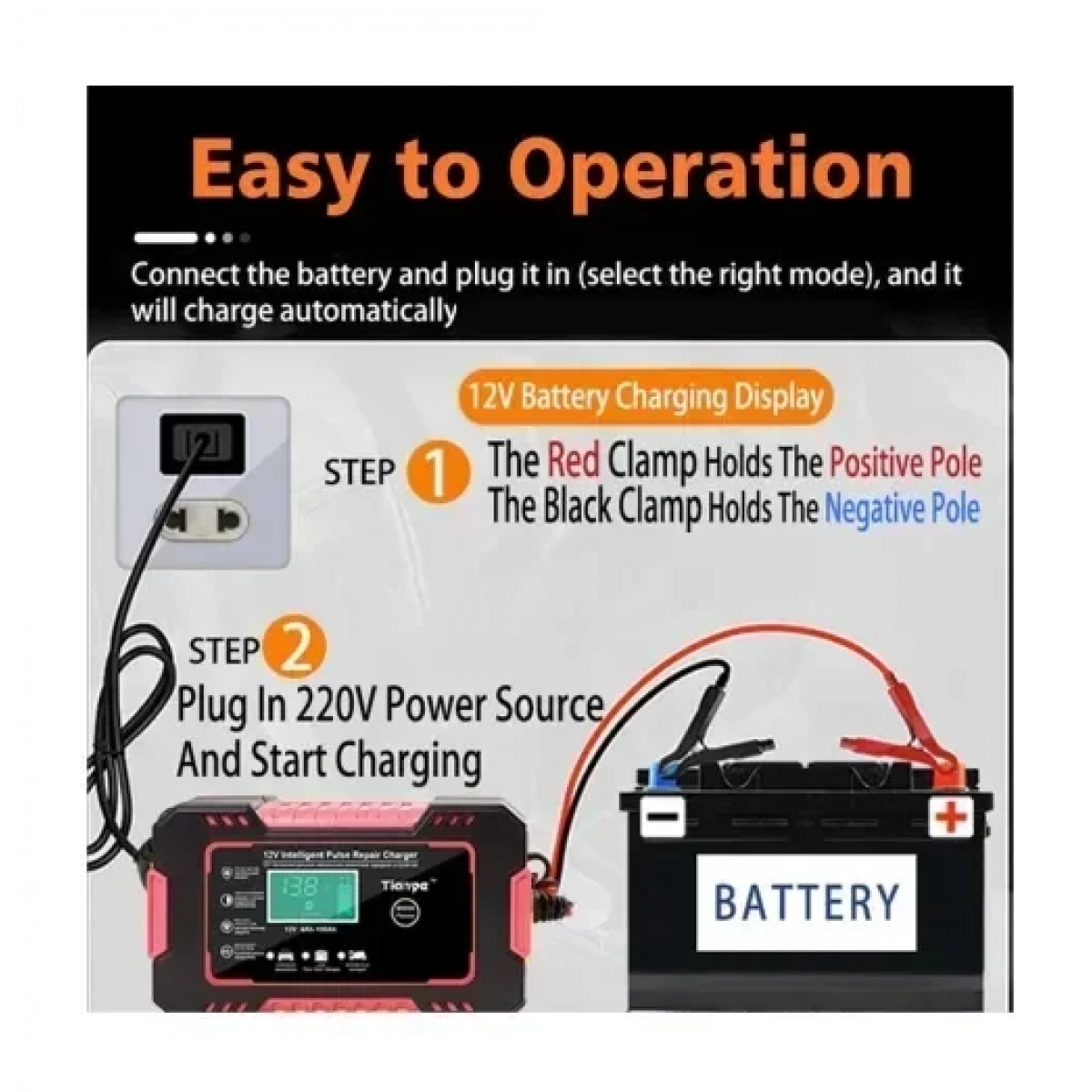 Φορτιστής μπαταρίας αυτοκινήτου 6A 6V - 12V HL18668-30 - Image 9