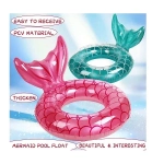 Φουσκωτό σωσίβιο ουρά γοργόνας 90cm ροζ - Image 4