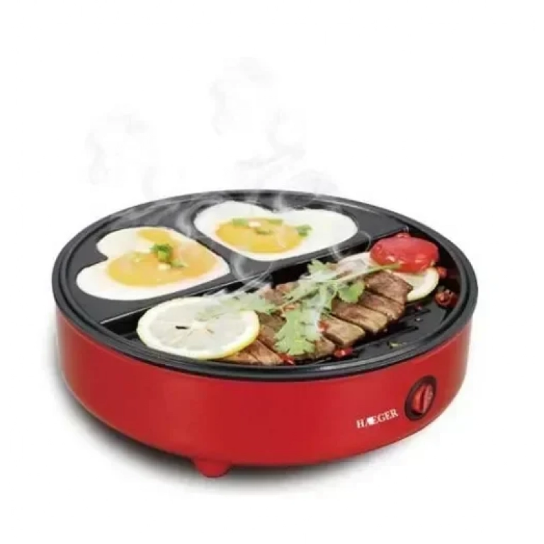 Haeger HG-501R Ηλεκτρική Ψησταριά 600W κόκκινη