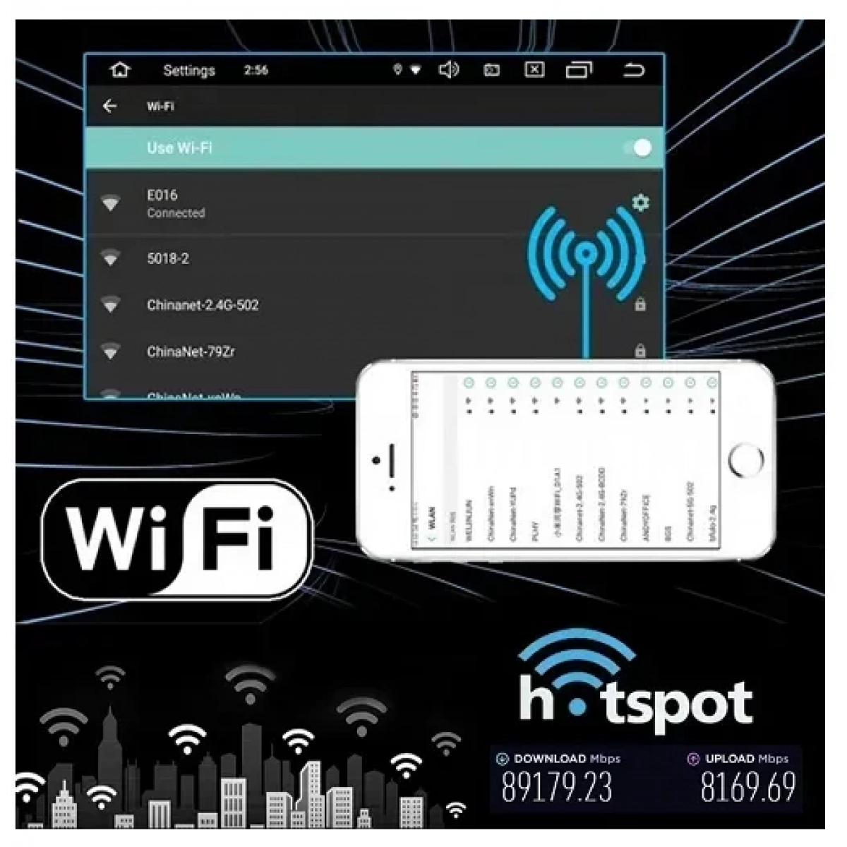 Ηχοσύστημα αυτοκινήτου Bluetooth USB/WiFi/GPS με οθόνη αφής Pervoi CTC-7801 - Image 5