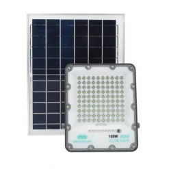 Ηλιακός προβολέας 100W LED με χρονοδιακόπτη και τηλεχειριστήριο Aerbes AB-T0100