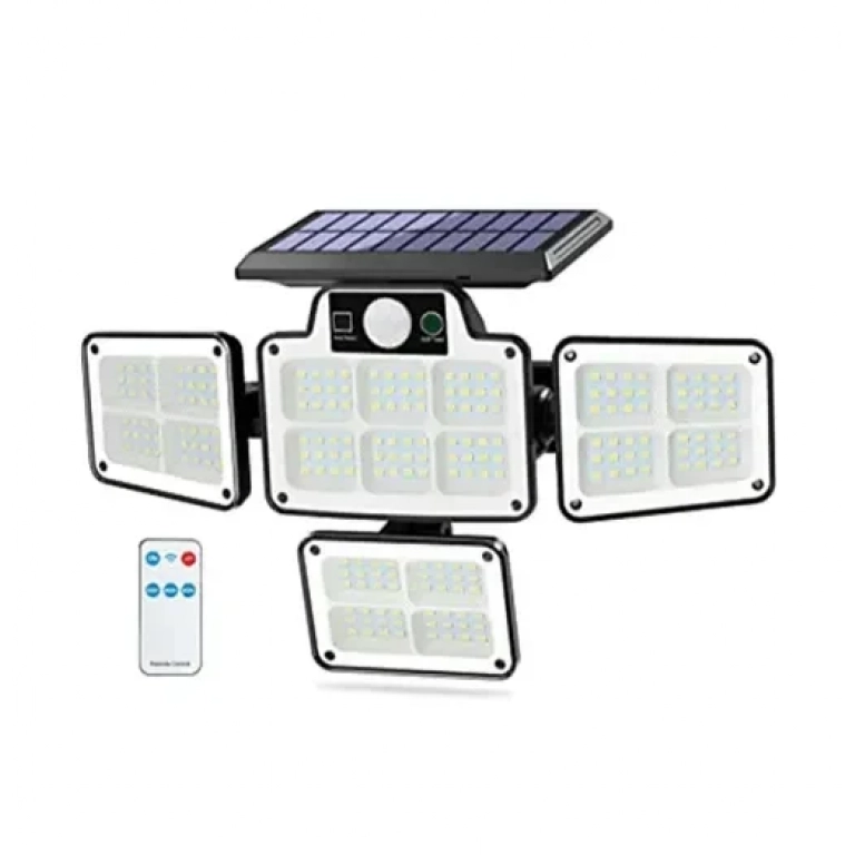 Ηλιακός προβολέας 40W LED με 4 περιστρεφόμενες κεφαλές και τηλεχειριστήριο Aerbes AB-TA169