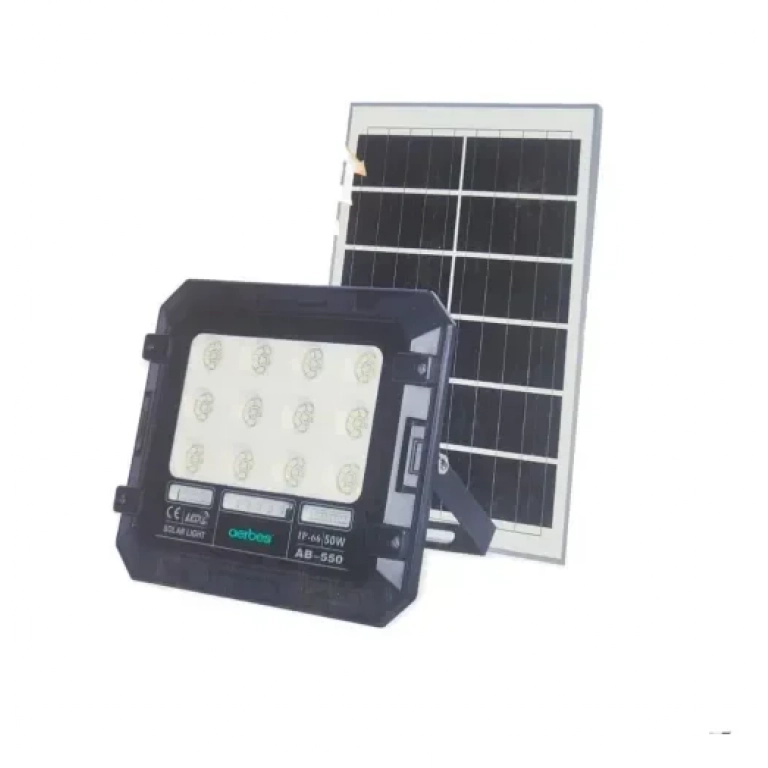 Ηλιακός προβολέας 50W LED με χρονοδιακόπτη και τηλεχειριστήριο Aerbes AB-T550
