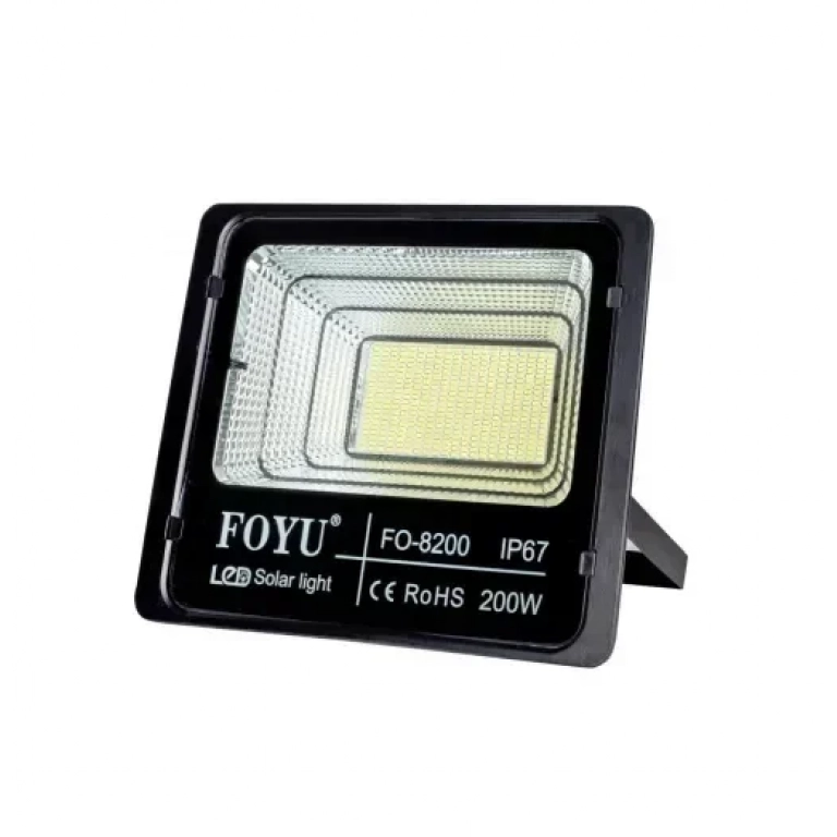 Ηλιακός προβολέας εξωτερικού χώρου 200W IP67 με τηλεχειριστήριο FOYU FO-88200