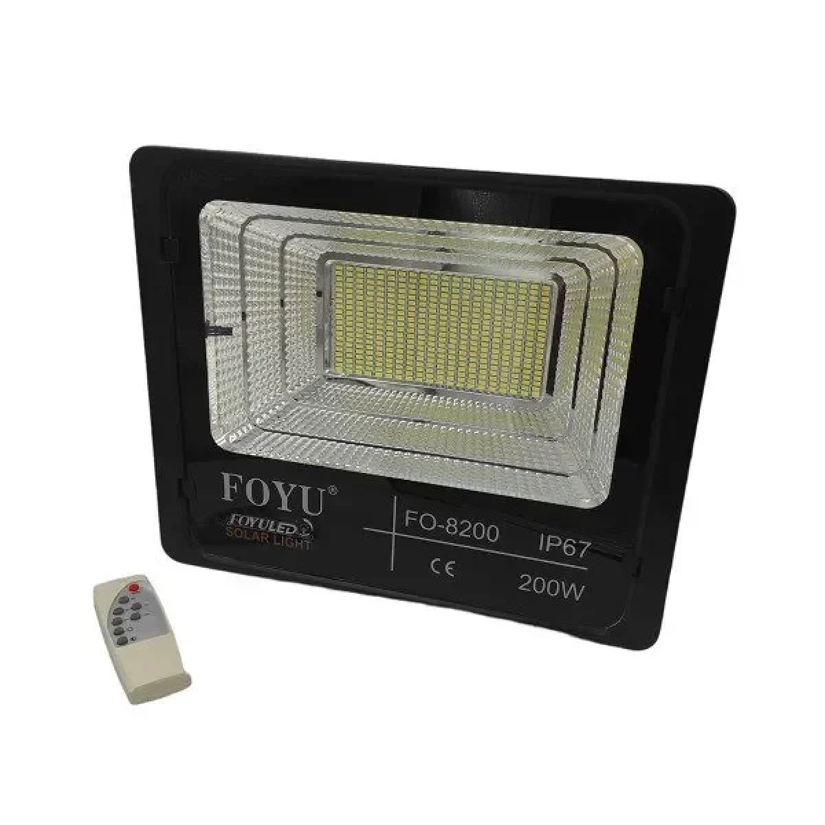 Ηλιακός προβολέας εξωτερικού χώρου 200W IP67 με τηλεχειριστήριο FOYU FO-88200