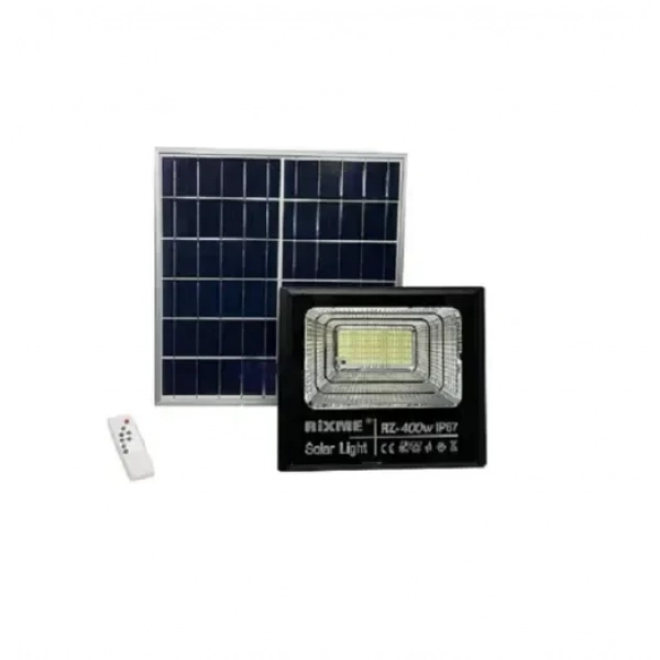 Ηλιακός προβολέας IP67 400W με τηλεχειριστήριο και χρονοδιακόπτη Rixme