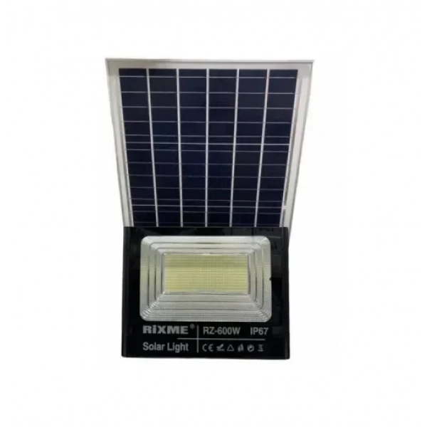 Ηλιακός προβολέας IP67 600W με τηλεχειριστήριο και χρονοδιακόπτη Rixme