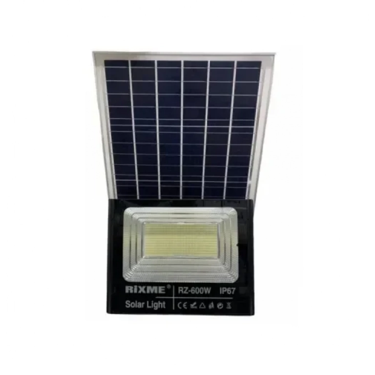 Ηλιακός προβολέας IP67 600W με τηλεχειριστήριο και χρονοδιακόπτη Rixme