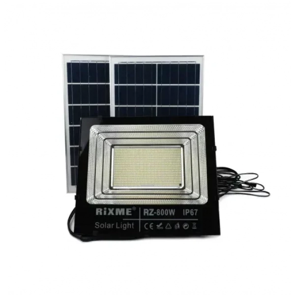 Ηλιακός προβολέας IP67 800W με τηλεχειριστήριο και χρονοδιακόπτη Rixme