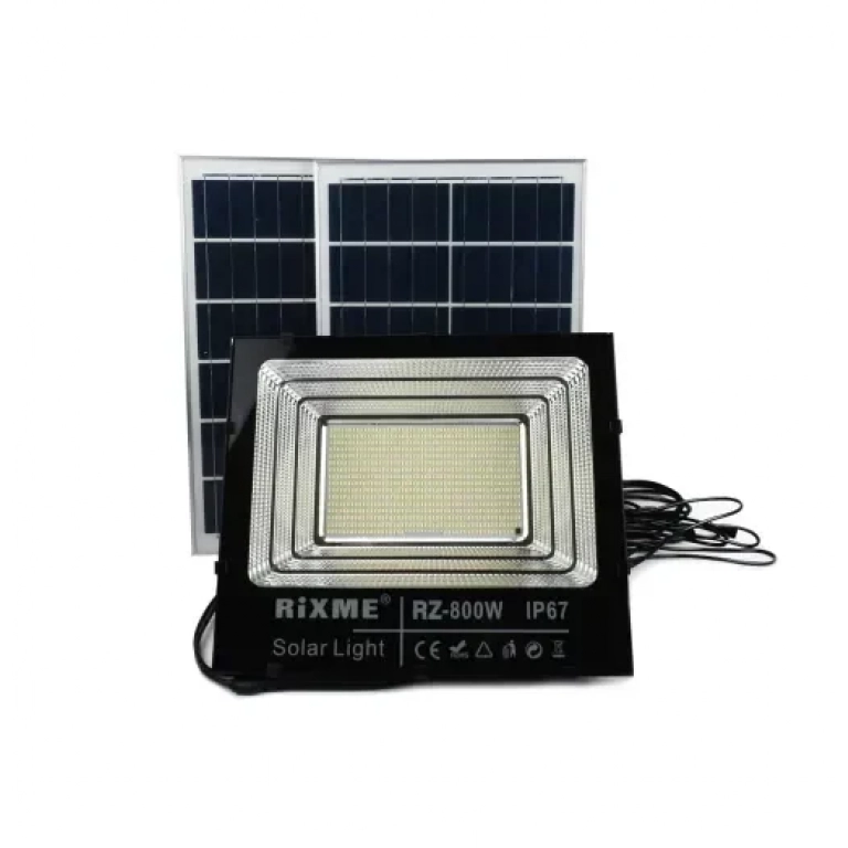 Ηλιακός προβολέας IP67 800W με τηλεχειριστήριο και χρονοδιακόπτη Rixme