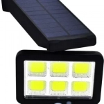 Ηλιακό φωτιστικό 140 LED με ανιχνευτή κίνησης & τηλεχειριστήριο YT-140 μαύρο