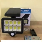 Ηλιακό φωτιστικό 140 LED με ανιχνευτή κίνησης & τηλεχειριστήριο YT-140 μαύρο