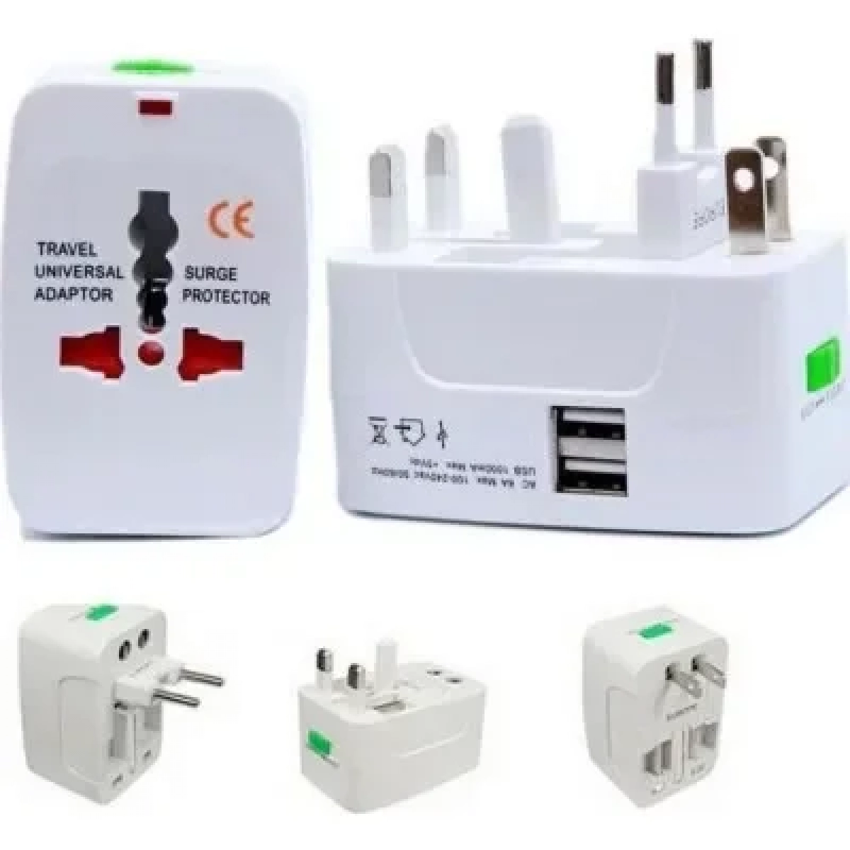 Αντάπτορας ταξιδιού γενικής χρήσης με usb και 2A Andowl Q-A178