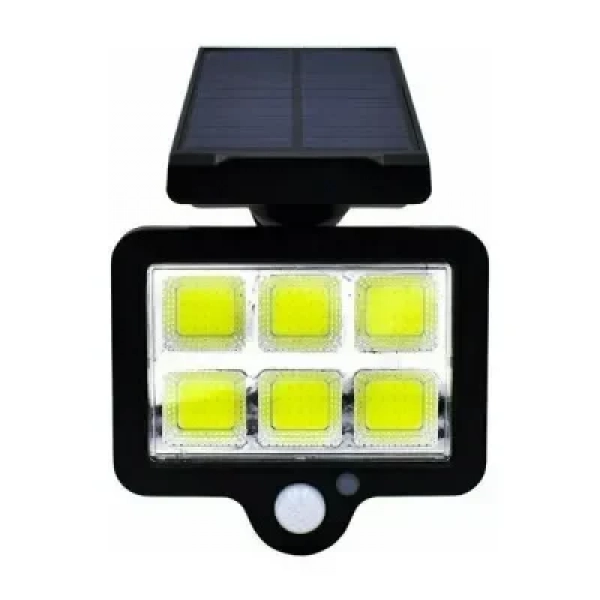 Ηλιακό φωτιστικό 140 LED με ανιχνευτή κίνησης & τηλεχειριστήριο YT-140 μαύρο