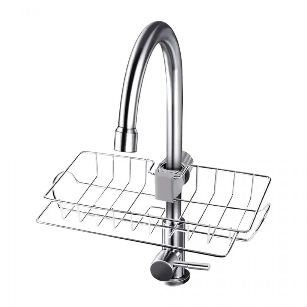 Μεταλλικό ράφι βρύσης για σφουγγάρι σε ασημί χρώμα E97 - Photo8