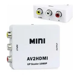 Μετατροπέας σήματος εικόνας και ήχου RCA female σε HDMI AV2HDMI λευκό