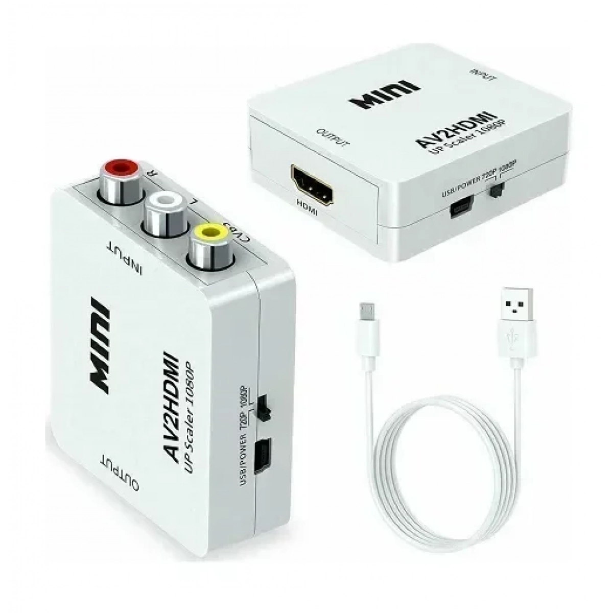 Μετατροπέας σήματος εικόνας και ήχου RCA female σε HDMI AV2HDMI λευκό - Image 6