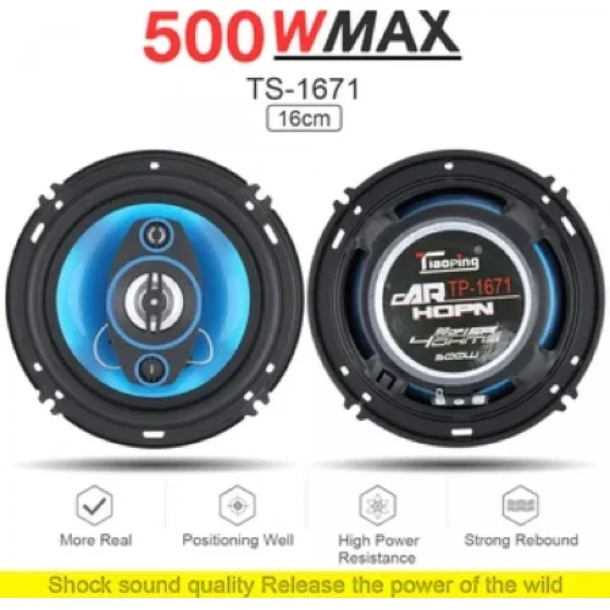 Σετ ηχεία αυτοκινήτου 40W RMS 3 δρόμων TS-1671