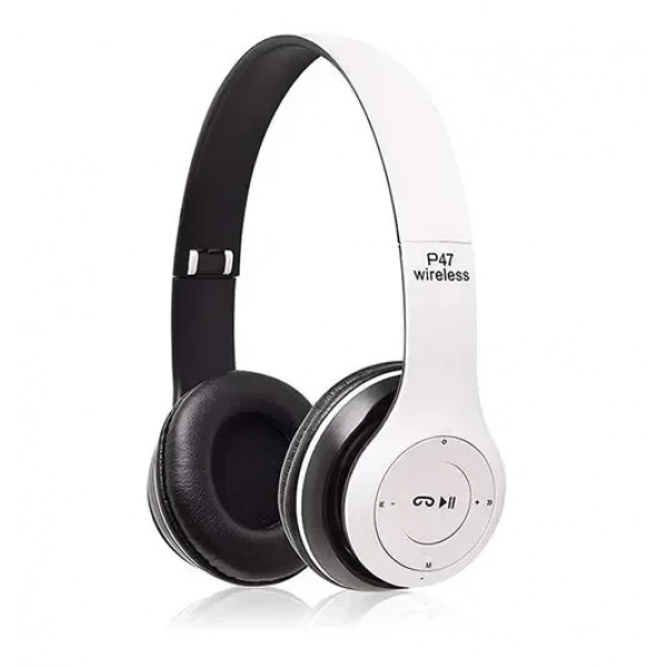 Παιδικά ακουστικά ενσύρματα/ασύρματα Bluetooth On Ear P47 λευκό