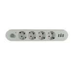 Πολύμπριζο & Φορτιστής 3U με 3 Θύρες USB Auto ID NO.352 10A - Image 3