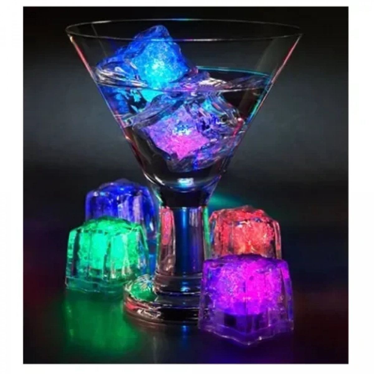 Polychrome Flash Color Πολύχρωμα LED παγάκια 6 τεμάχια για εκδηλώσεις Polychrome Flash Ice | G ...
