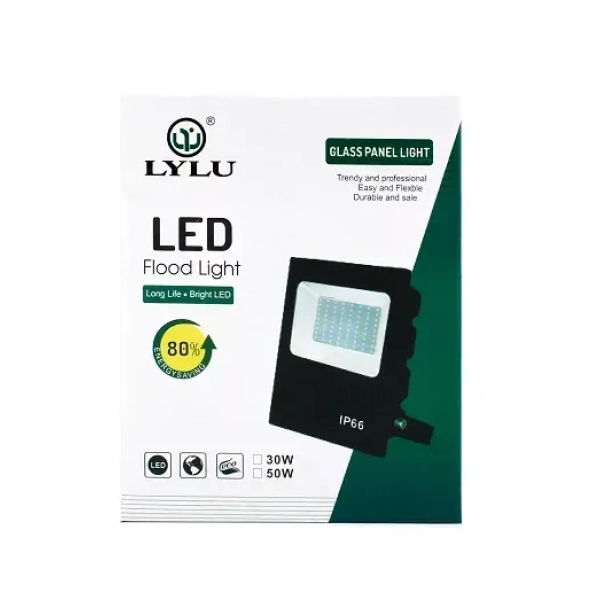 Προβολέας Flood Light LED SMD 30W AC85 – 265V IP66 Λευκού Φωτισμού LYLU LY-30W – Μαύρο - Image 4