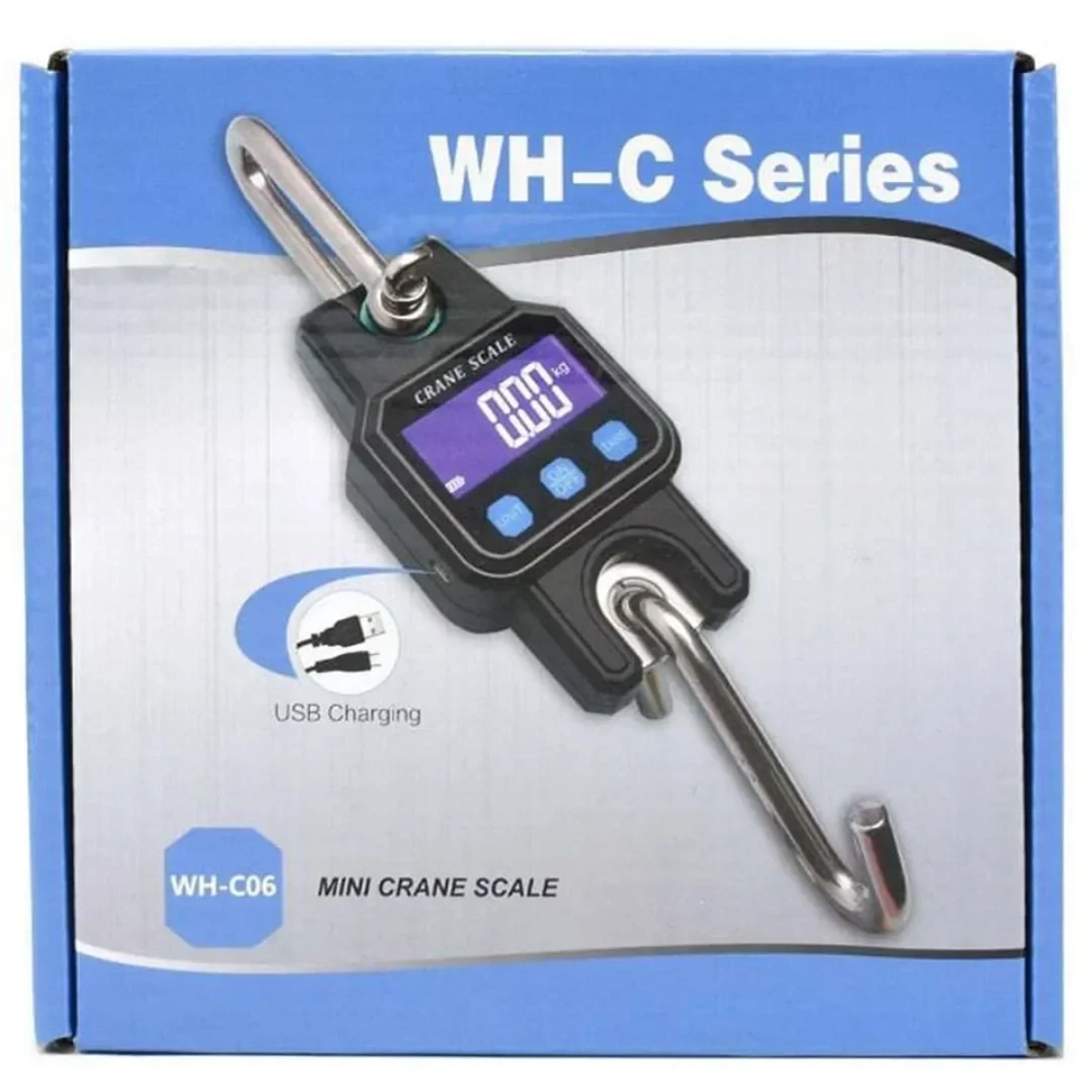 Ψηφιακή ζυγαριά βαρέως τύπου με οθόνη LCD 300kg WH-C06 πορτοκαλί